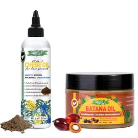 WOZUTUNT Raw Batana Oil for Hair Growth Bantana Natural Hair Growth Oil, Natural Chebe Hair Oil for Hair Growth Organic African Chebe Powder & Oil Moisturizer for Scalp, Hair Growth Oil Set for All Hair Types