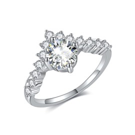 DAYLINLOVE Moissanite Engagement Wedding Ring 1CT D Color VVS1 Clarity 925 Sterling Silver Ideal Jewellery Gift For Women (8)