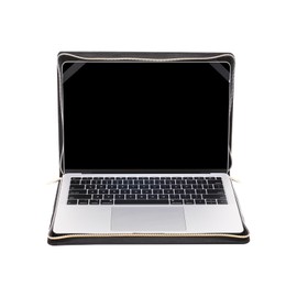 MOSISO Laptop Sleeve Compatible with MacBook Air 13 inch M3 A3113 M2 A2681 M1 A2337 A2179 A1932/Pro 13 M2 M1 A2338 A2251 A2289 A2159 A1989 A1706 A1708, Horizontal Quilted Portfolio Case Cover, Black