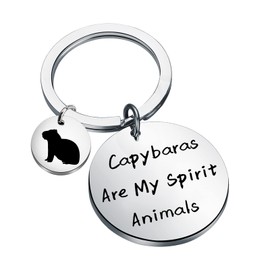 Lywjyb Birdgot Capybara Keychain Capybaras Are My Spirit Animals Keychain Funny Capybara Gift Capybara Lover Gift (Capybaras Are ky)