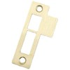 3-1/2" Brushed Brass Mortise Door Strike Plate Replacement Model 312AB