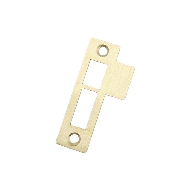 3-1/2" Brushed Brass Mortise Door Strike Plate Replacement Model 312AB