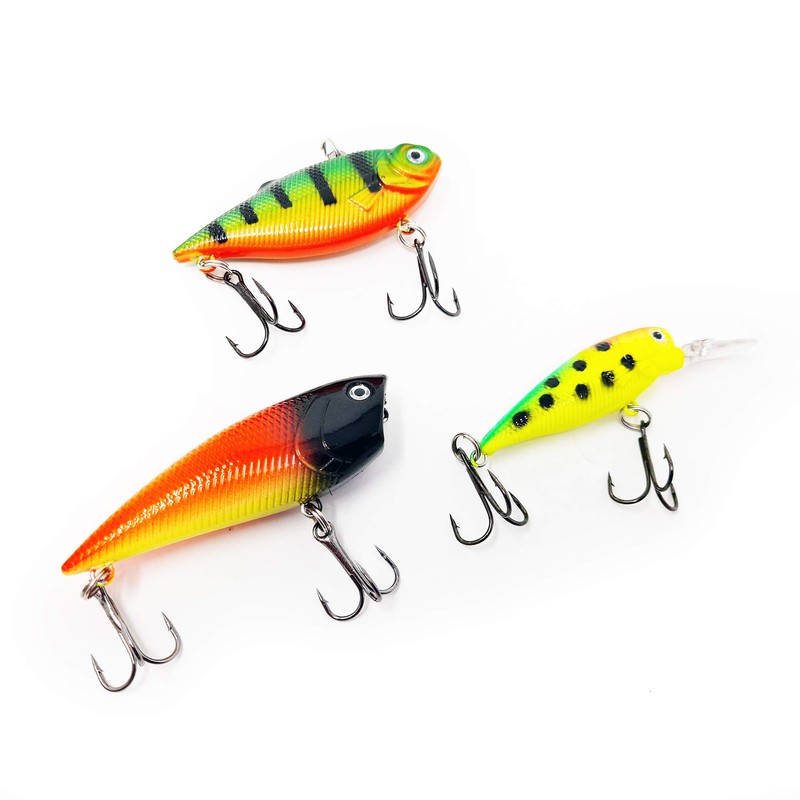 FLADEN Fishing - 7 Piece Assorted Floating PLUGBAIT Lure Pack
