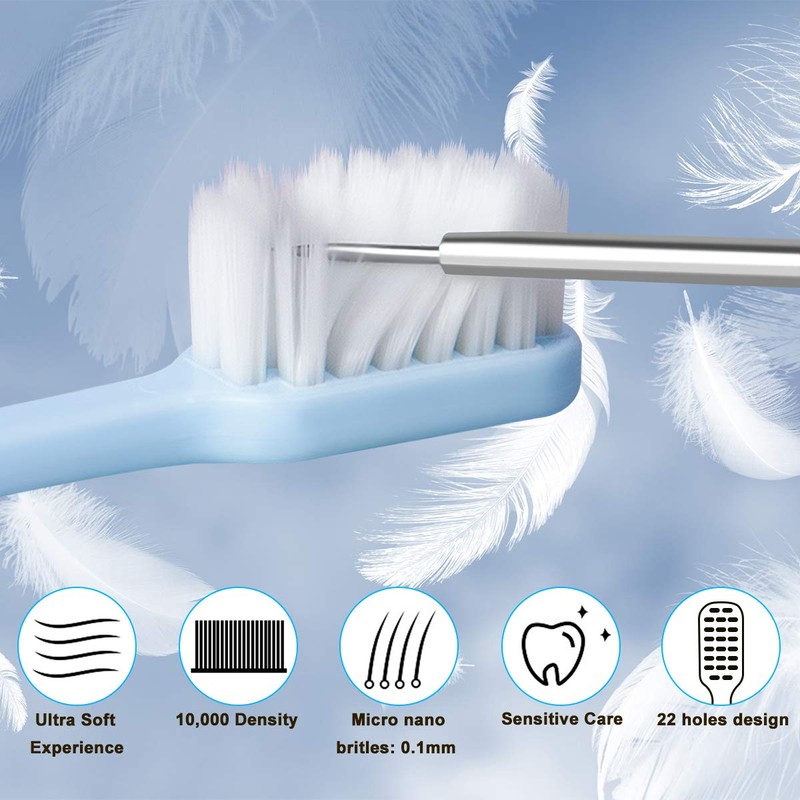 SUREE Extra Soft Toothbrush for Sensitive Teeth, Upgraded 10000 Ultra