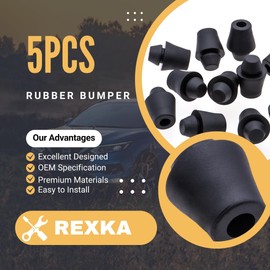 Rexka 5pcs Rubber Bumper Hood Stop Buffer for Nissan Infiniti 65829-50A00 Armada Cube Frontier Maxima Rogue Sentra Tian Versa FX35 45 QX56 Nissan Hood Bumper