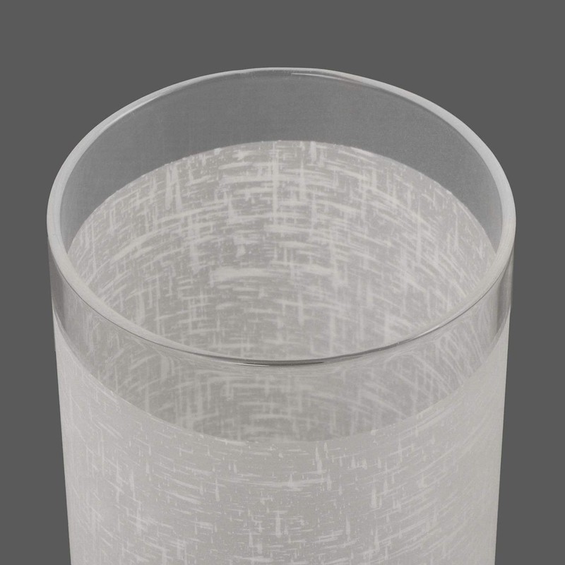 Anmire 2 Pack White Linen Frosted Glass Lamp Shade, Cylinder