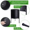 D'vine Dev Modern Black Plants Pot Cylinder Planter with Heavy