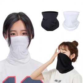Cooling Mesh Summer Neck & Face Gaiter with Earloops - Sun Protection LD-285-2 Cooling Mask White