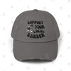 Support Your Local Barber - Distressed Dad Hat - Color: