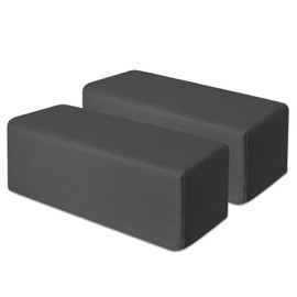 Couch Arm Rest Pillow, Leatharie Armrest Cushion, High Density Foam Armrest Cushion, Removable & Washable Rectangular Headboard Elbow Support for Armchair Sofa Bed,Dark Gray-2pcs,5.9x5.9x19.7"