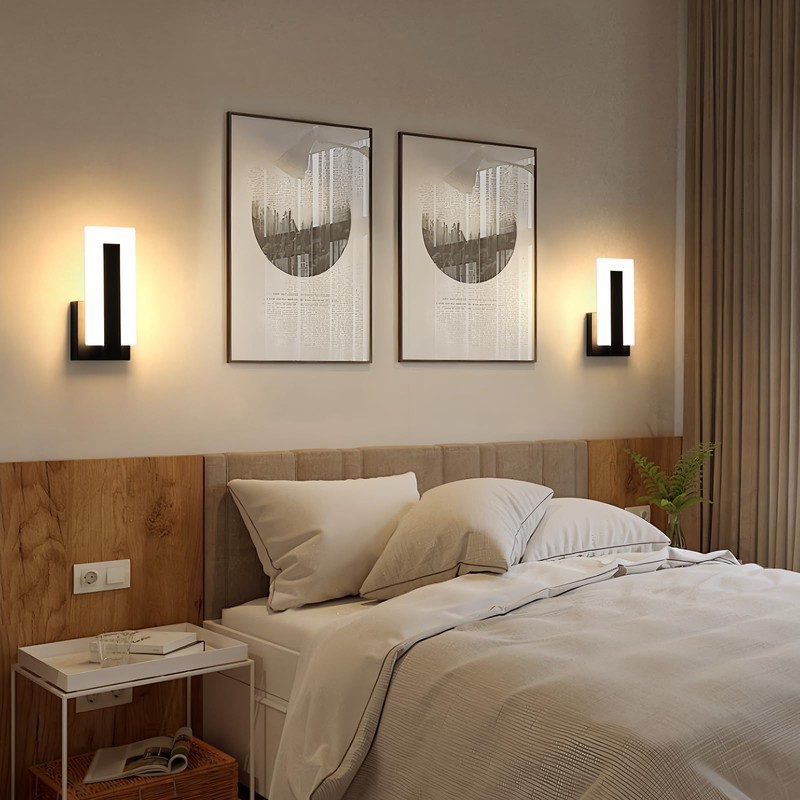 Pasoar Modern Wall Sconces Set of Two, Led Wall Light