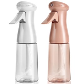Spray Bottle For Hair, Continuous Mister Empty Spray Bottles, Ultra Fine Mist Water Sprayer for Hairstyling, Cleaning, Plants, Barbers, Salons, Essential Oil Scents - 2 Pack 6.8 OZ, White & Terracotta