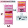 Mr. Pen Fabric Hanging-Wall File Organizer, Pink