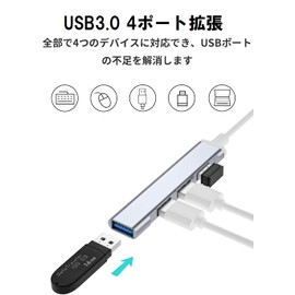 Access USB C Hub, 4 Ports, Silver, USB3.0 High Speed Transfer, Lightweight, Compact with USB Type C Hub + Converter Adapter, Compatible with All Type C Devices, USB Hub EC87SV