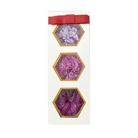 Q-FLA Bath Fragrance Flower Shape Bath Salt, Three Wheel Carnation, Purple