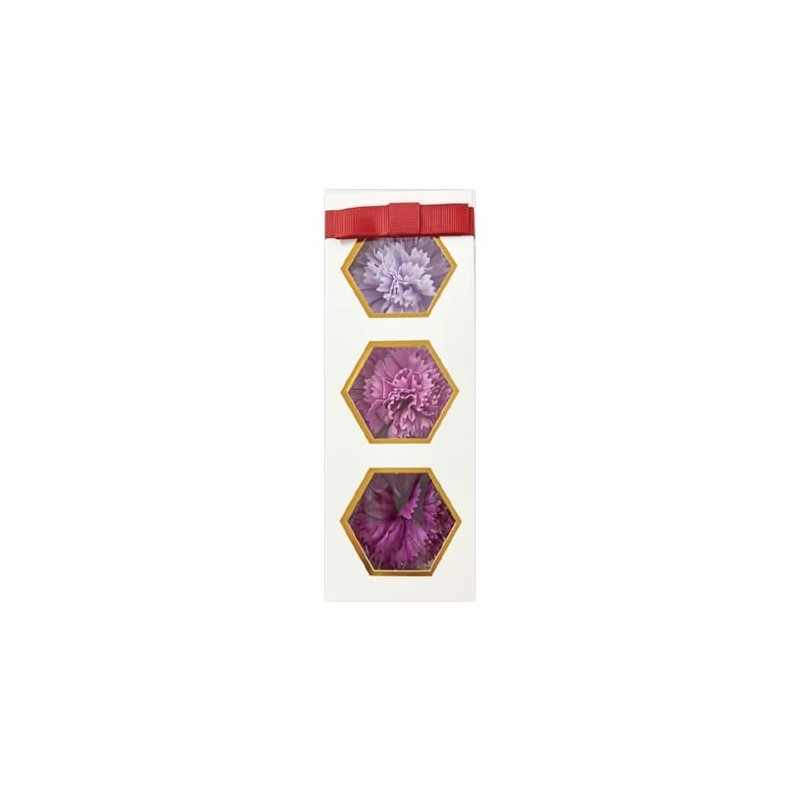 Q-FLA Bath Fragrance Flower Shape Bath Salt, Three Wheel Carnation,