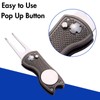Fpxnb 2 Pack Metal Foldable Golf Divot Tool with Pop-up