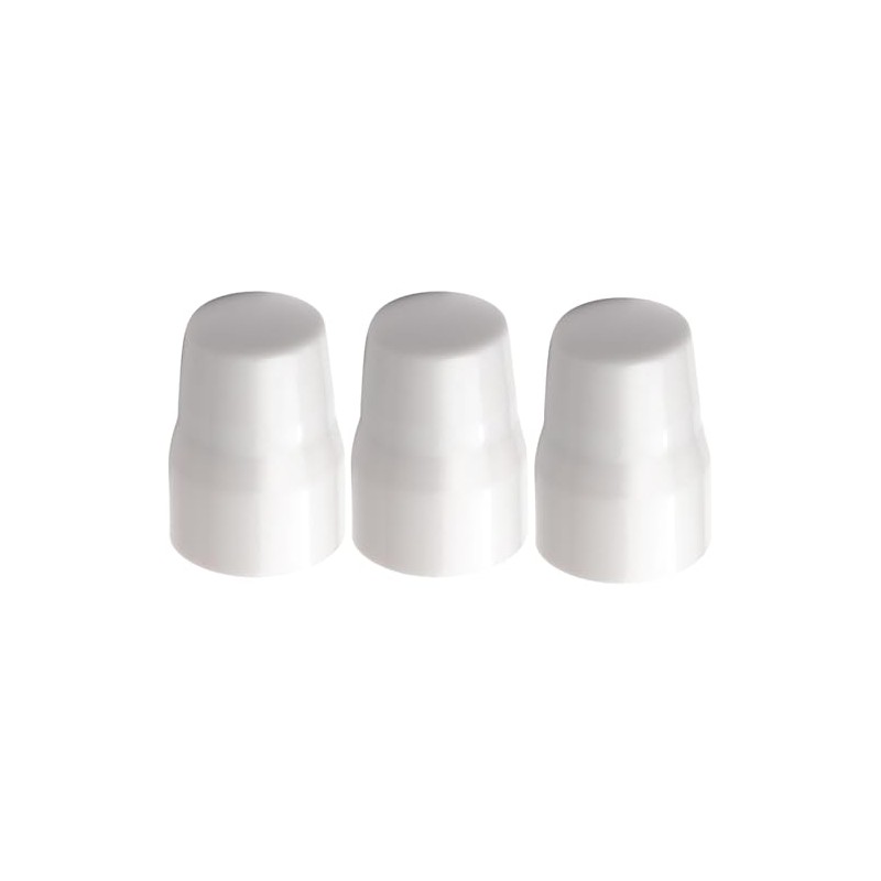 3 Pack Universal Radiator Valve Safety Cap, White Push Fit