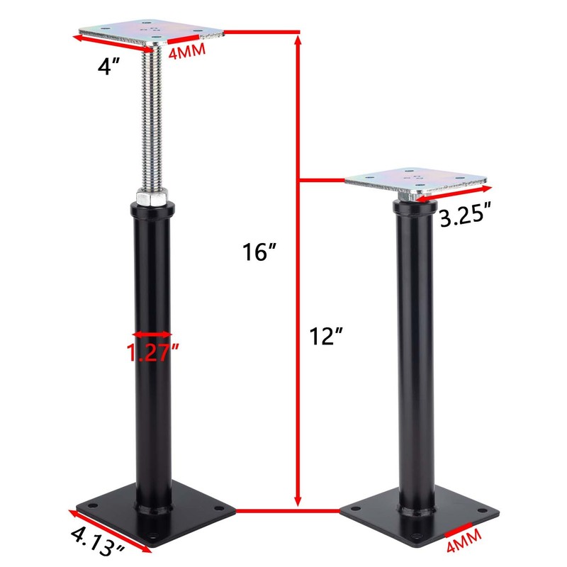 YMSZGBZG 2 Pack Adjustable Floor Jack,Mini Screw Jack,Telescoping Jack for