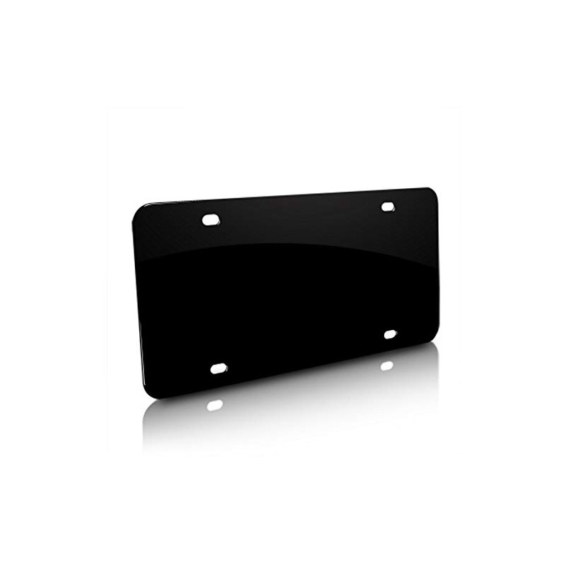 Au-TOMOTIVE GOLD Blank Stainless Steel Black License Plate