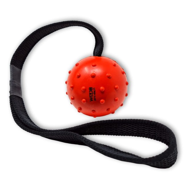 WEPO Dog Toy Ball Red - Ball with Cord -