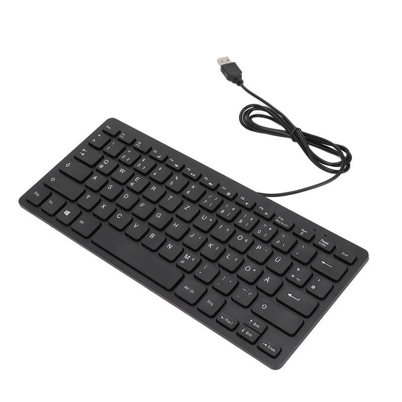 Keyboard 78 Key Mute Ultra Thin Wired Mini USB Interface