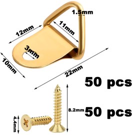 Pack of 50 Picture Hangers with 50 Screws, Picture Hooks for Nailing, Picture Frame Sorting Hooks, Hanging, Picture Frame Hooks Kit Picture Frame Hanger for Home, Office, Photo Picture, Painting,