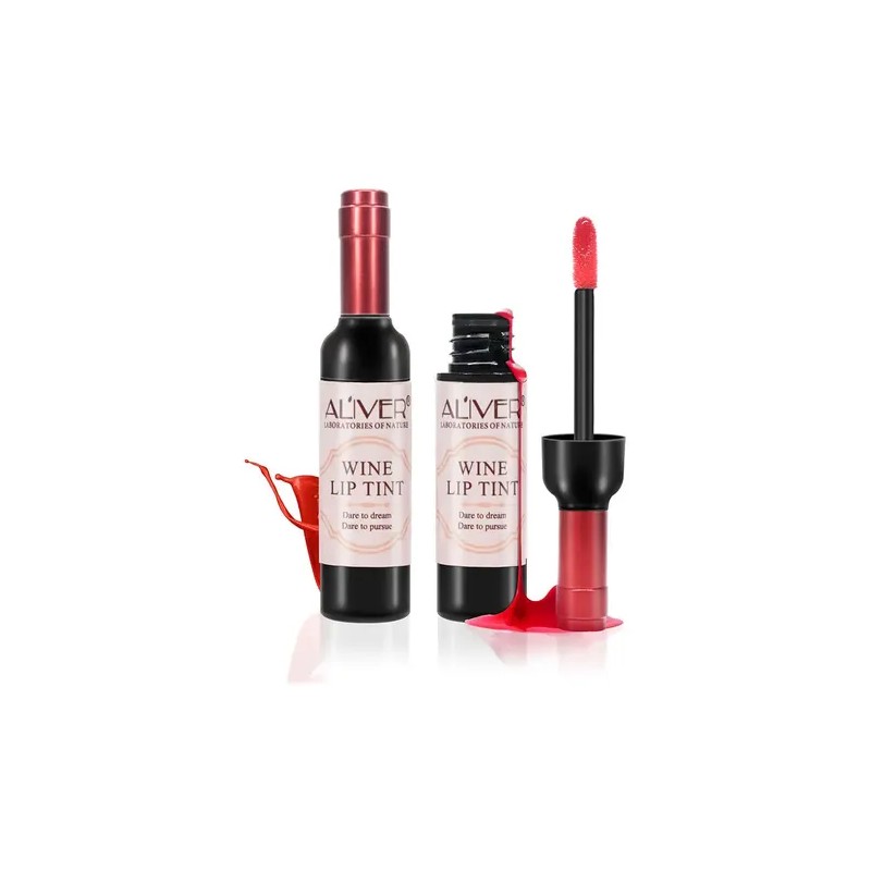 Labial A Prueba De Agua Botella De Vino Gloss Larga