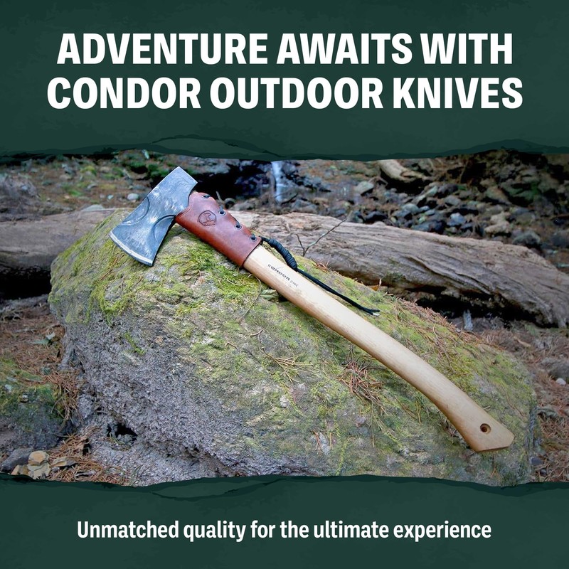 Condor Tool & Knife Woodworker Axe 1.5 Lb W/Leather Sheath