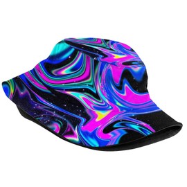Trippy Bucket Hat Colorful Hat Summer Travel Sun Hat Unisex Beach Hat Fisherman Hats