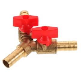 NOLITOY Y Shape Three-Way Valve Copper Gas Pipe Switch Shut Off with Hose Barb for Easy Installation and Professional Use
