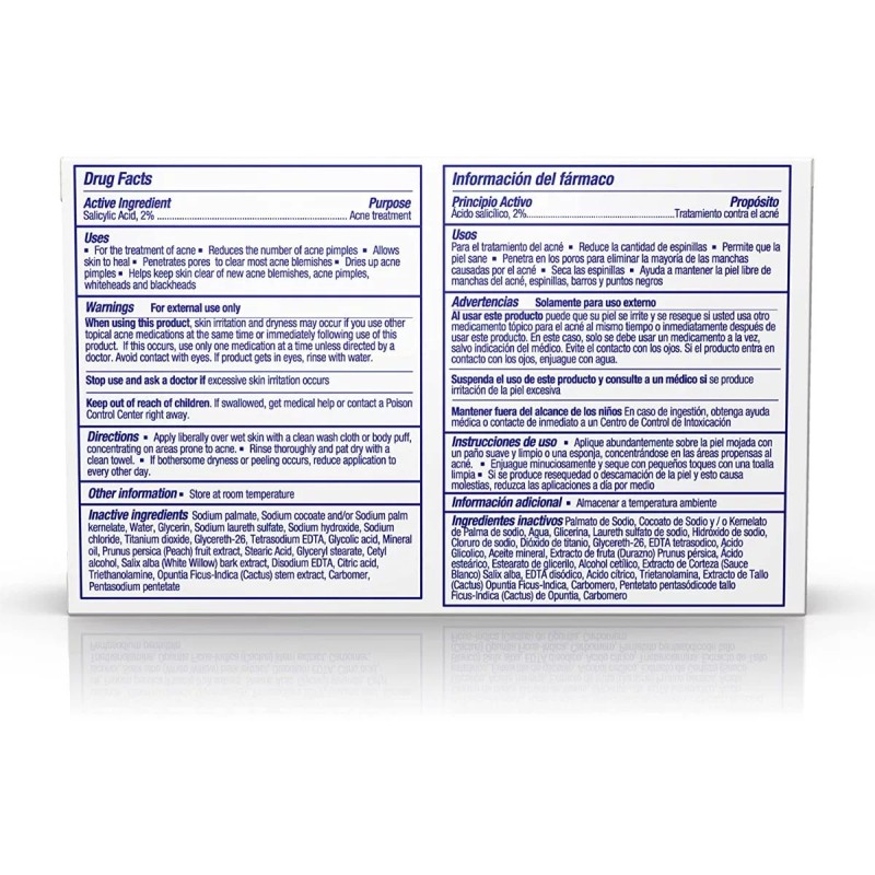 Asepxia 2 X Jabón Facial Hipoalergénico Con Ácido Salicílico 113g