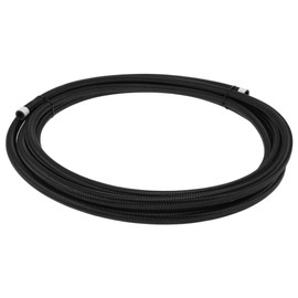 HEROFFIX 1 Pcs Fuel Line Hose Vacuum Hose Automotive Fuel Hose 16ft 0.34"ID 0.55"OD Black CPE Rubber,Nylon Braided AN-6