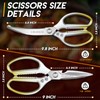 DRAGON RIOT Kitchen Shears, 2-Pack Kitchen Scissors, Gold Meat Cooking