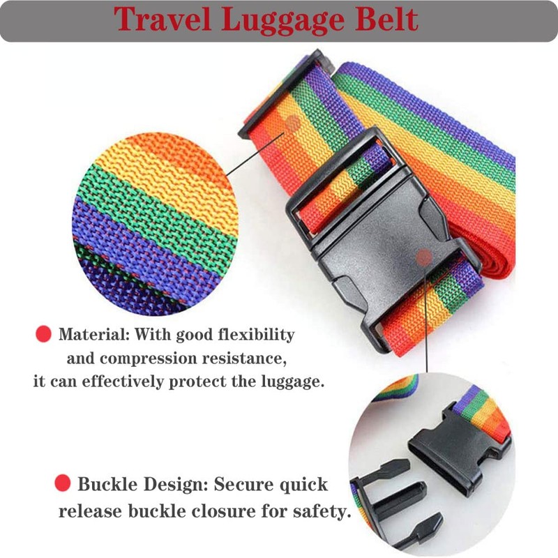Suitcase Strap, Set of 6 Suitcase Strap for Luggage, Suitcase,