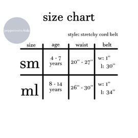 Peppercorn Kids Boys Braided Stretchy Cord Belt - Blue/Light Grey - Age (8-14 Yr)