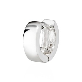 Nklaus Single Genuine 925 Sterling Silver Hoop Earrings Square Rounded 12 mm 1888