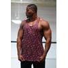 Jed North Men's Graphic Bodybuilding Tank Tops Gym Stringers Racerback,MaroonPaisley,Medium