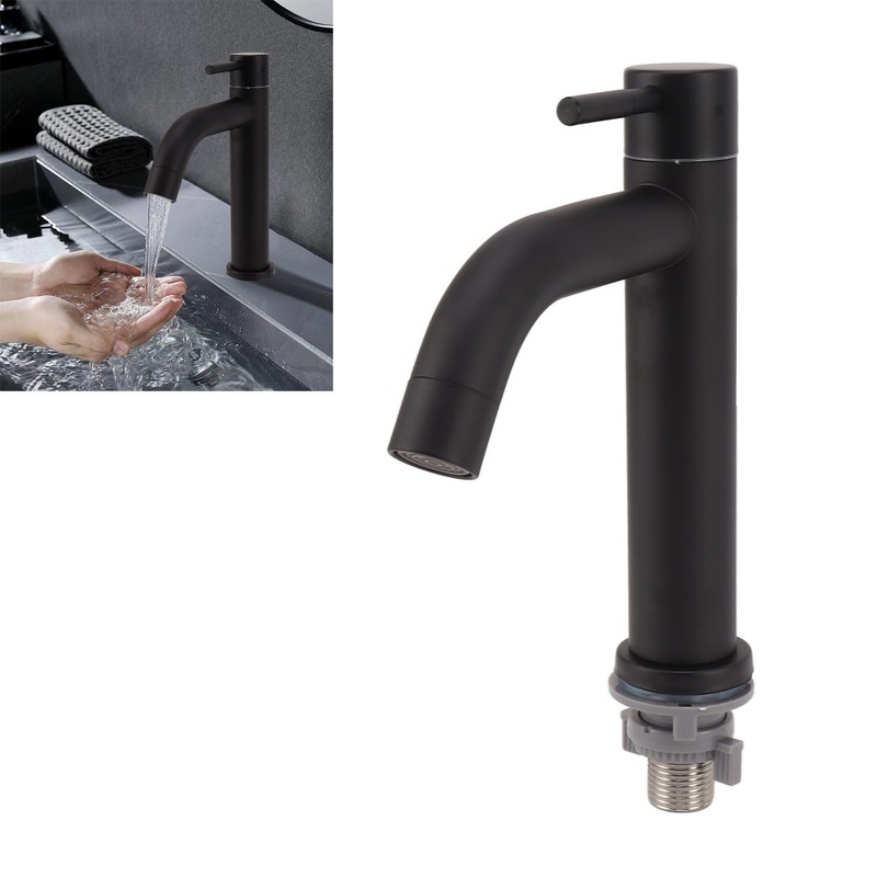 Bathroom Sink Faucet Stainless Steel Modern Single Handle Single Hole