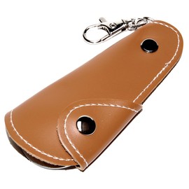 GoodsLand GD-PUKTBR Shoehorn Portable Folding PU Leather, Stainless Steel, Men's, Women's, Nascan, brown (light brown)