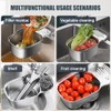 Sink Strainer Colander Drain Basket, Multifunction Saddle Leftover Mesh Stainless
