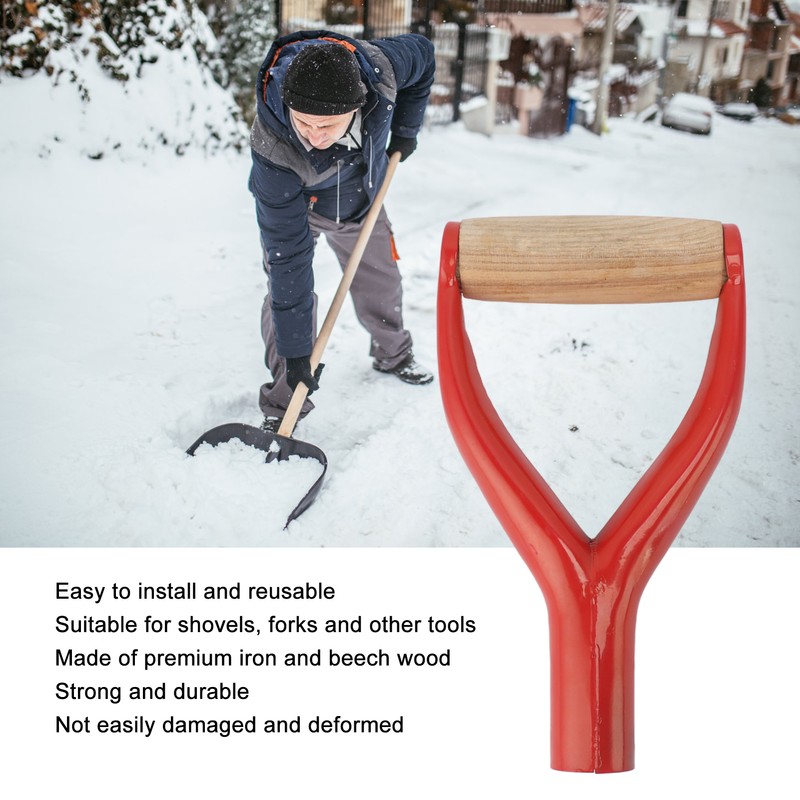Shovel Handle Y Shaped 12.22in Inside Diameter Replacement Spade Handle