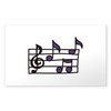 CafePress Music Notes Sticker Rectangle Bumper Sticker Car Decal