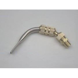 Swiveljet® SW1 (3/8” Diameter) KNURLED Flexible Coolant Delivery Line with 3/8” NPT Adaptor and Flutemaster Nozzle. Used for Grinders, Lathes, Mills, and CNCs (.640"x.095" Nozzle, 1 Link)