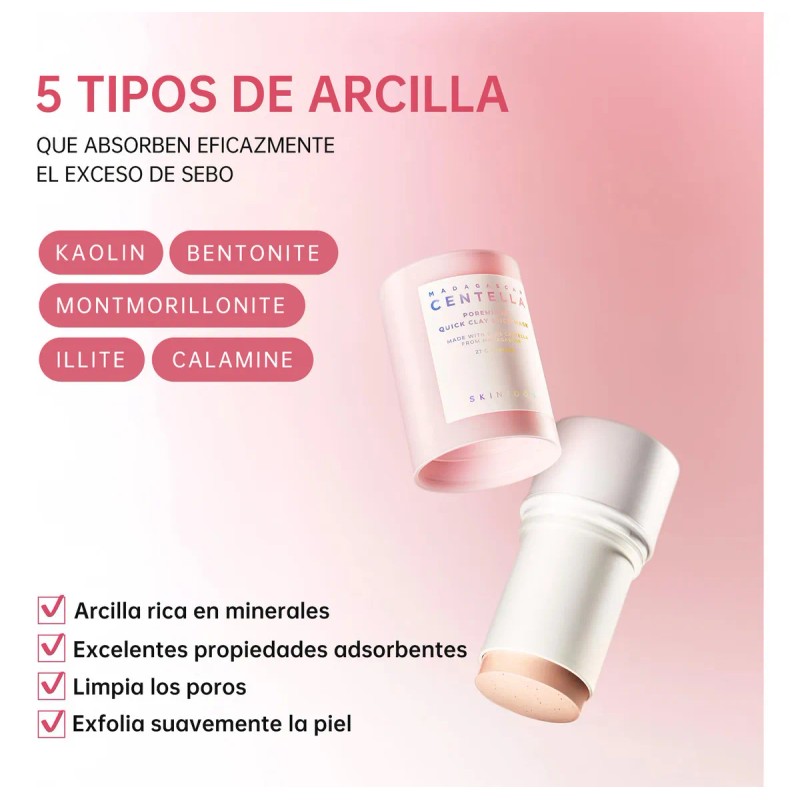 🔥 Madagascar centella poremizing quick clay stickmask Vitaminas y Minerales