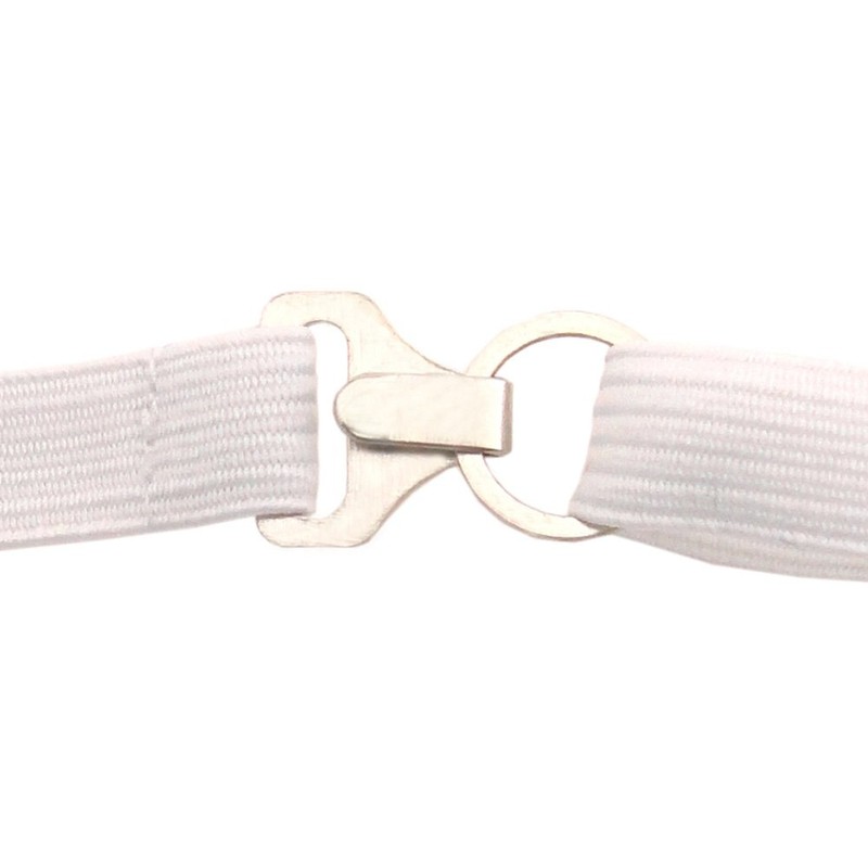 TigerTie Security Satin Silk Tie in Plain with Elastic Band