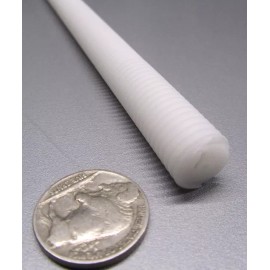 Unbranded Delrin Acetal Threaded Rods RH,  White, 1/2"-13 x 2 Foot Long