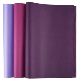 Bouiexye 60 Sheets Purple Tissue Paper Multicolor Tissue Paper Bulk Gift Wrapping for DIY Art Craft Floral Birthday Baby Shower Party Festival