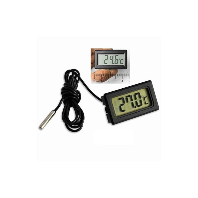 Digital Panel Mount Temperature Thermometer - LCD Display Celsius °C