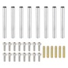 PATIKIL 40mm (1.6") Round Coupling Nuts Kit, M4 Threaded Connector